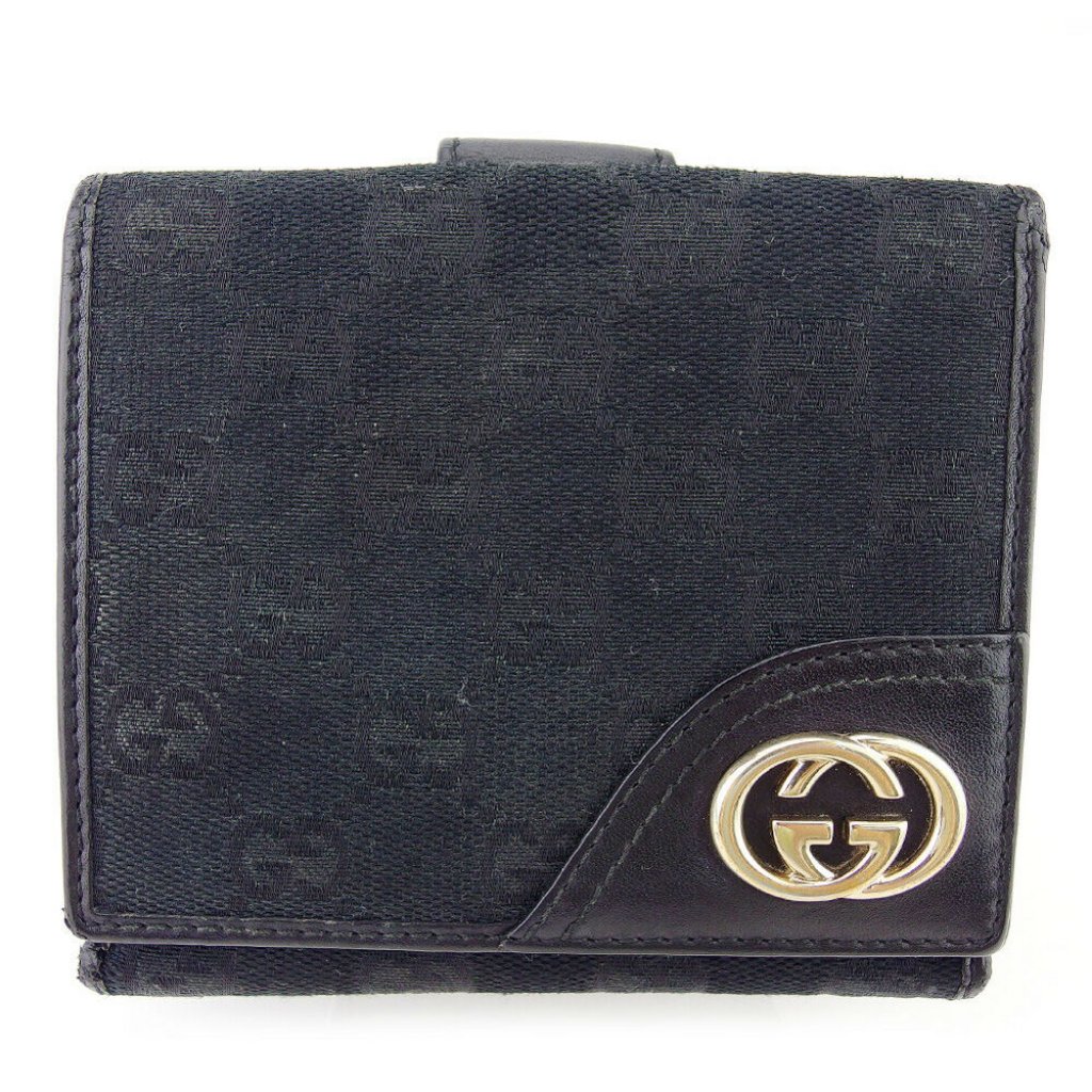 Gucci W Hook Purse Gg Canvas Canvas ~ Leather Authentic Used